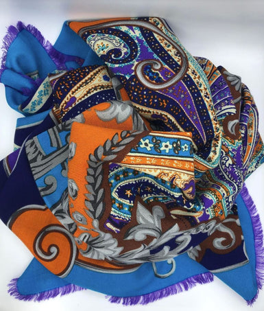 Wool Shawl For Women / Bright Colors, Multicolor / 45.3