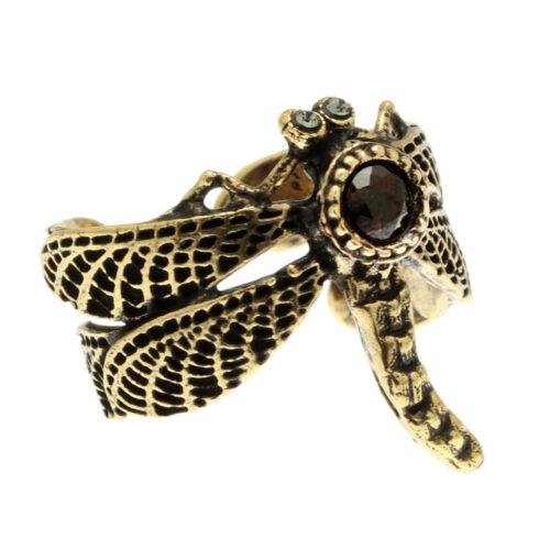 gold dragonfly ring