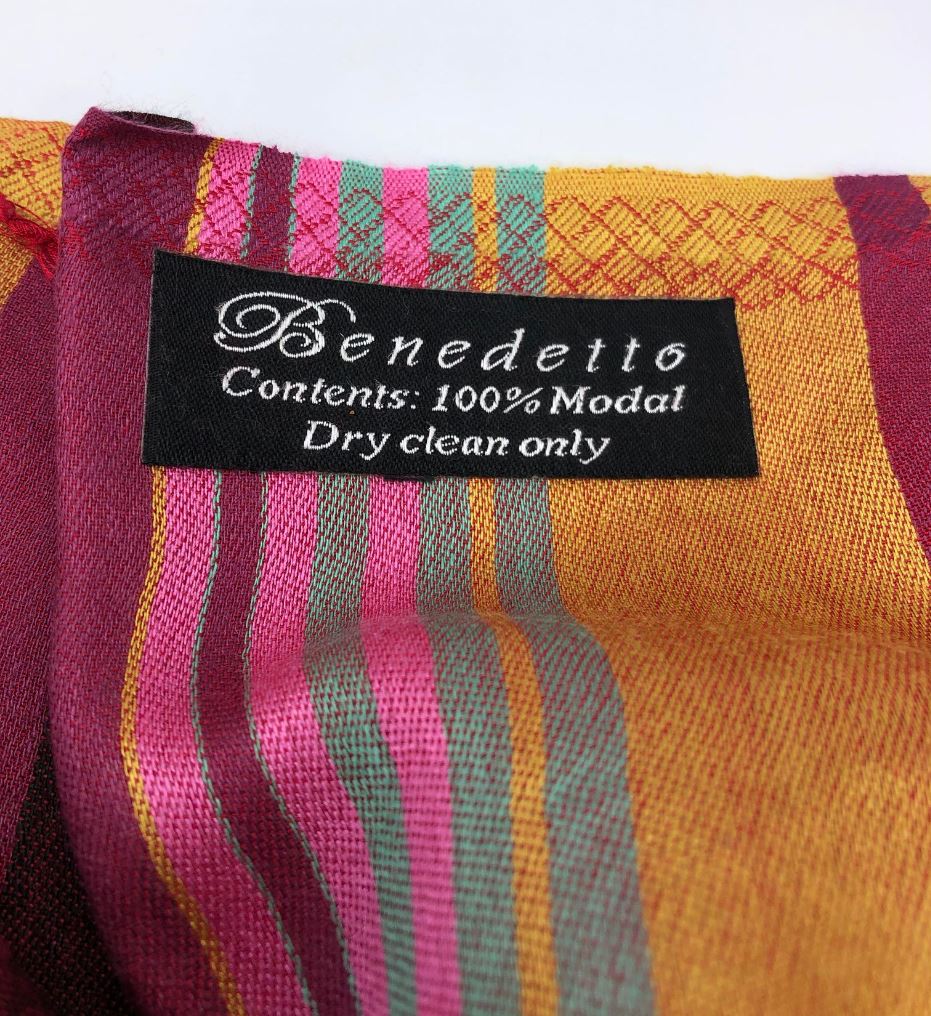 Long Striped Soft Scarf / Modal / Pink, Red, Multicolor, Paisley / Gift Idea