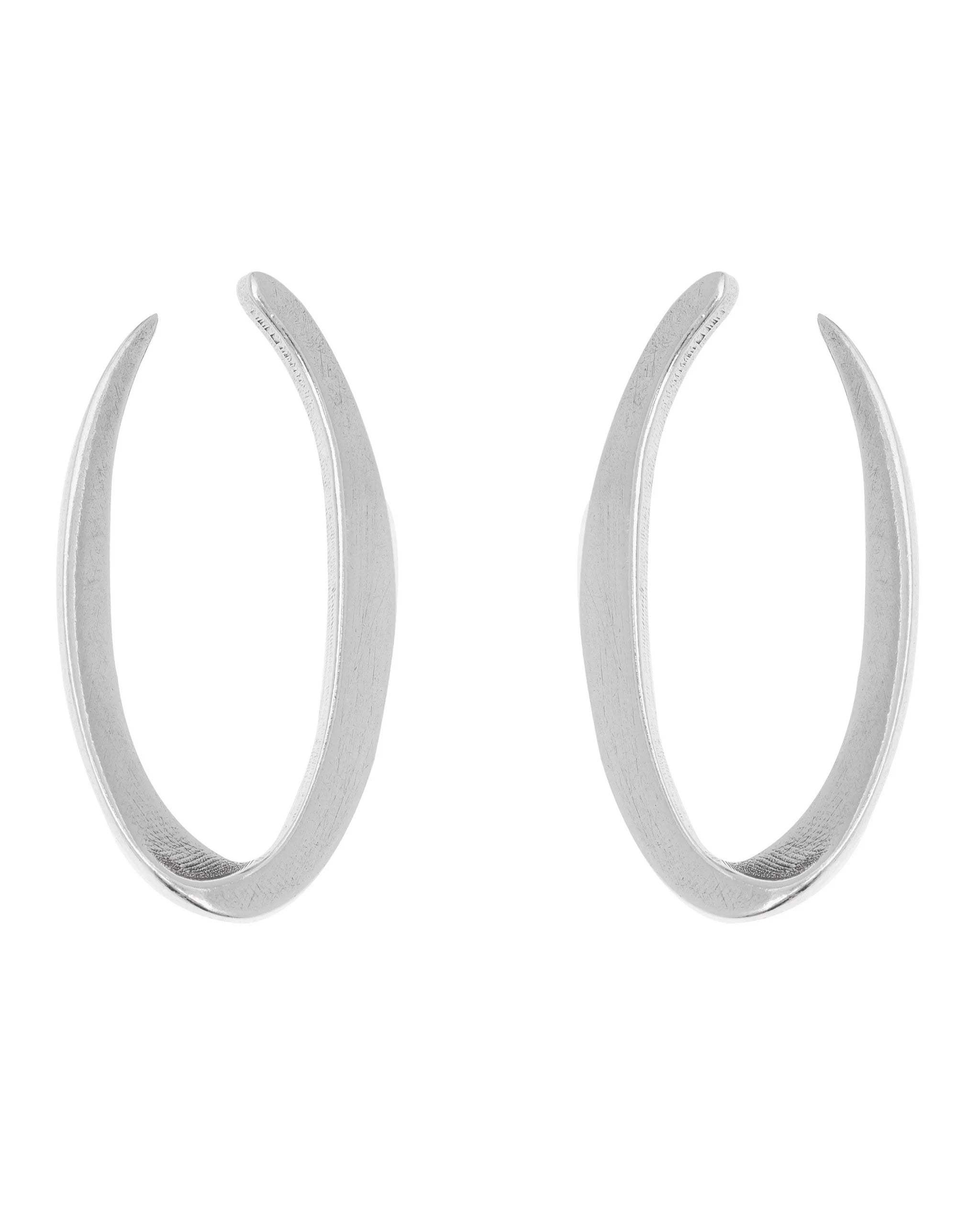 Silver hoops for women