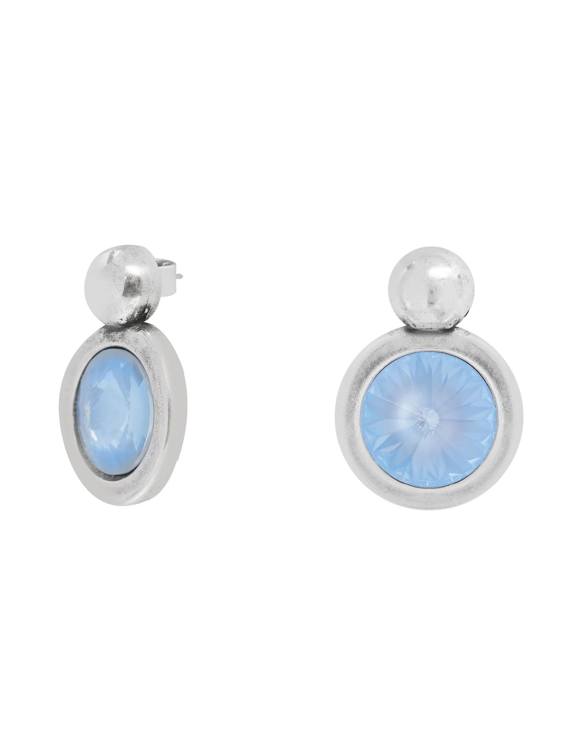 light blue crystal earrings