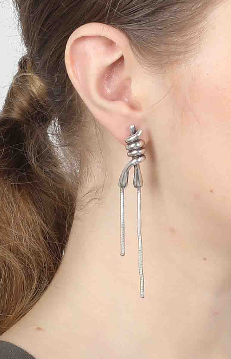 knot asymmetric chain earrings - JOYasForYou