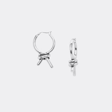 knot simple twist hoop earrings - JOYasForYou