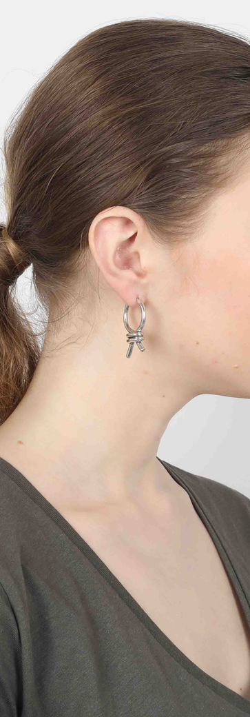 knot simple twist hoop earrings - JOYasForYou