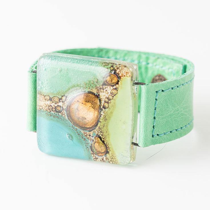 cubo leather bracelet green apple - JOYasForYou