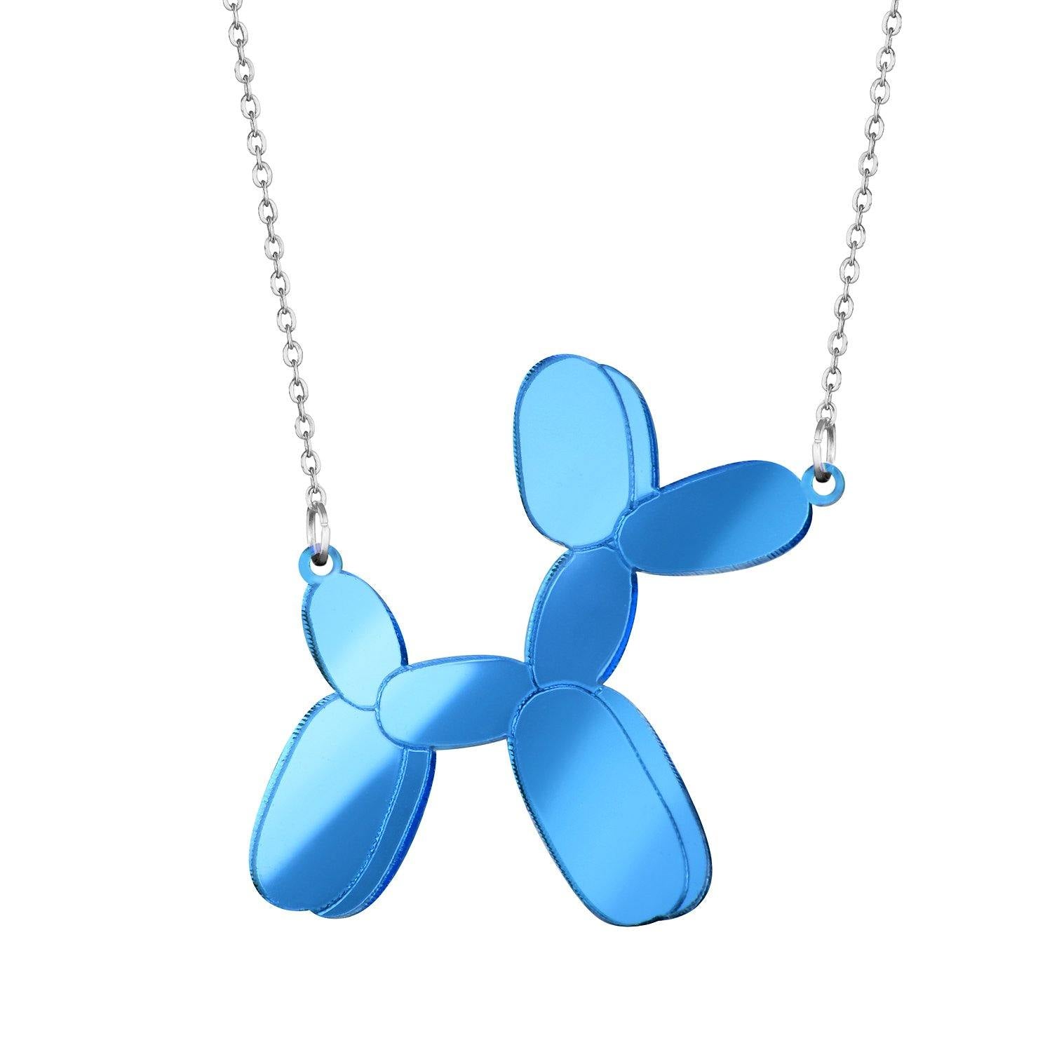 balloon dog necklace blue - JOYasForYou