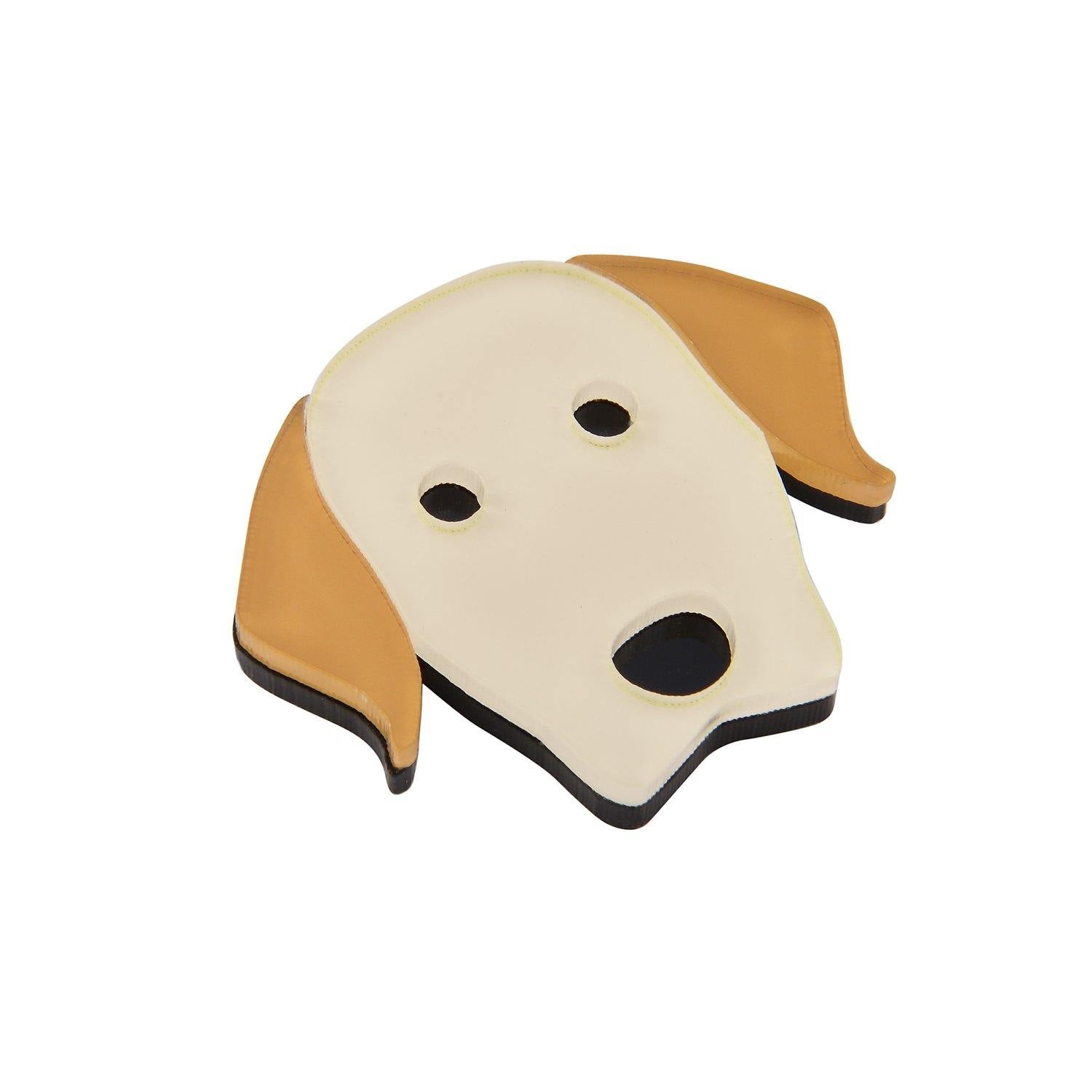 golden retriever pin beige - JOYasForYou