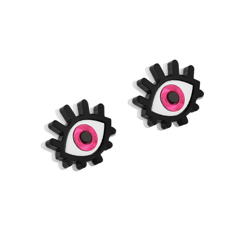 eyes earrings pink - JOYasForYou