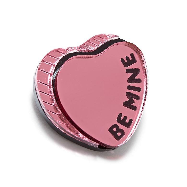 be mine heart brooch pink - JOYasForYou