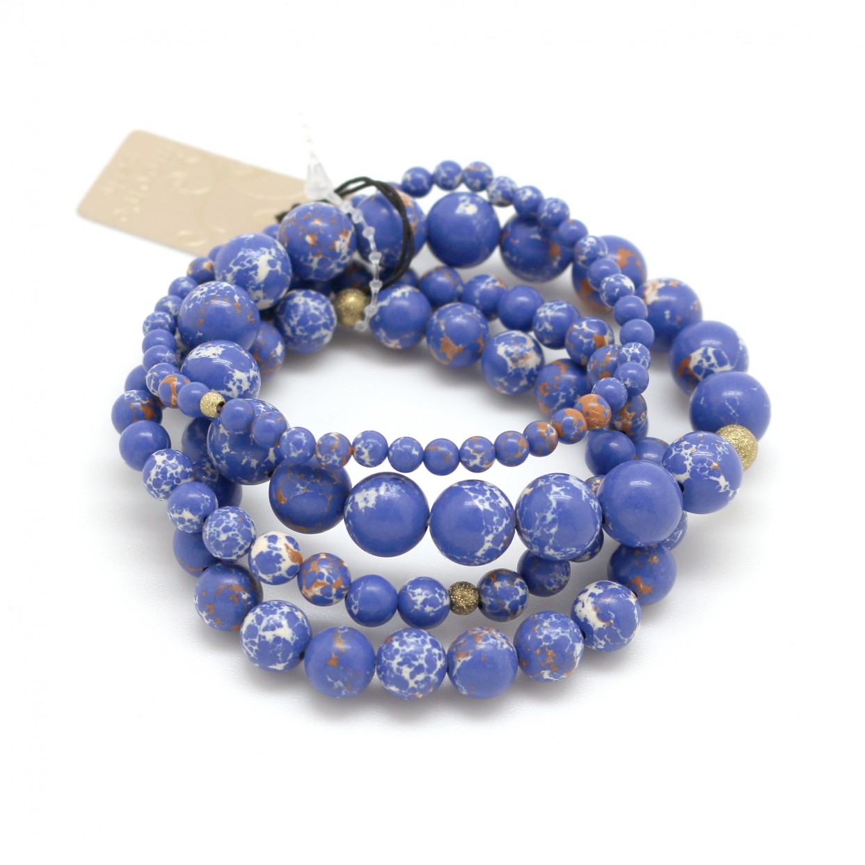 Moon C Jasper Stretch Bracelet For Women / Jasper Stones / Bright Blue / Gift Idea / Gemstones Jewelry-1