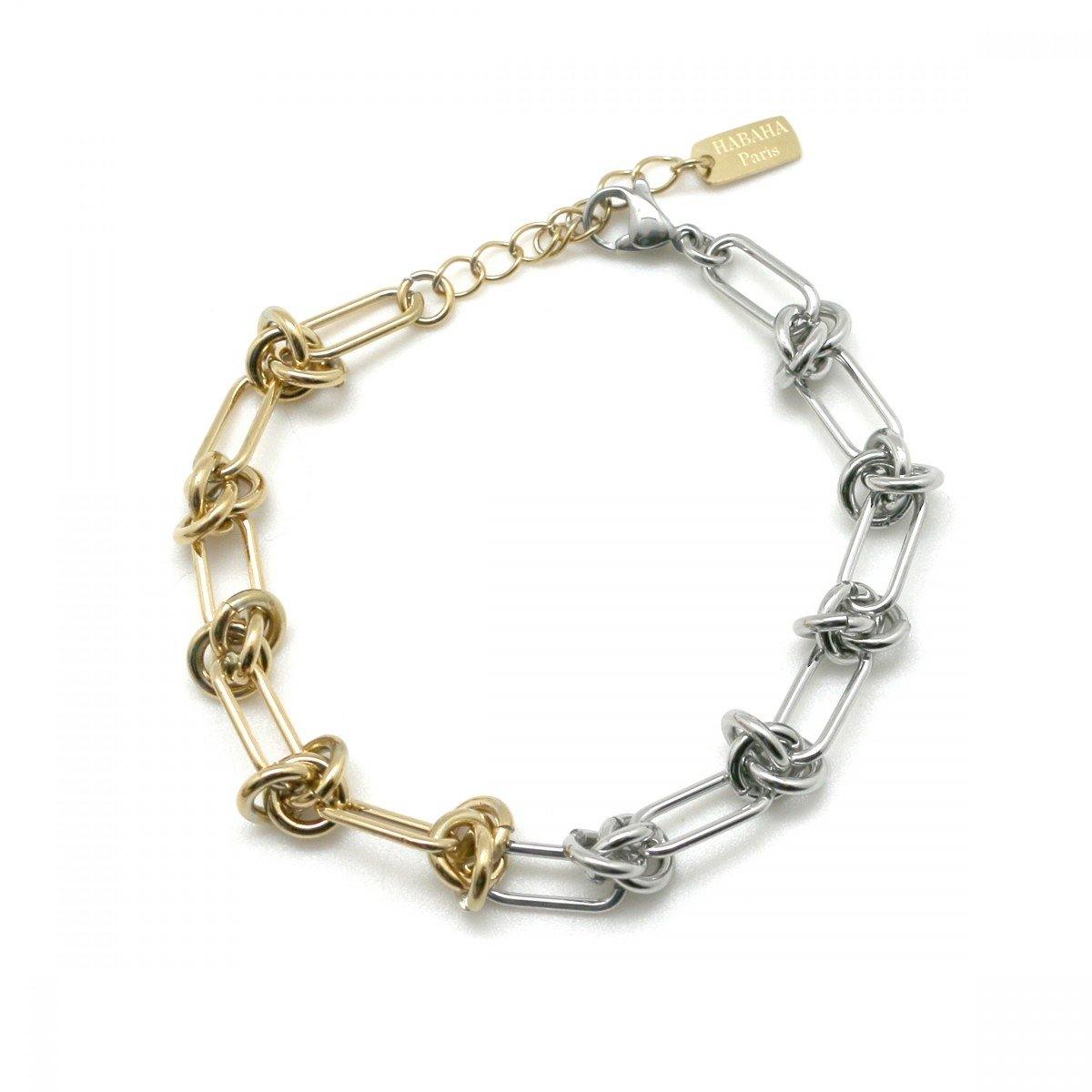 Habana Paris Chain Bracelet For Women / Stainless Steel / Two Tone / Fashion Jewelry - JOYasForYou