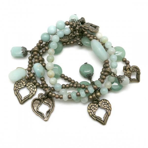 Moon C Charm Bracelet For Women / Natural Stones / Light Green / Gift Idea / Fashion Jewelry - JOYasForYou