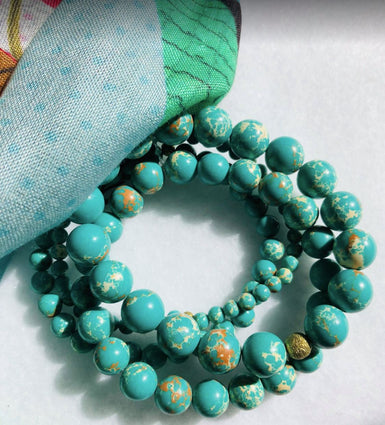 Moon C Jasper Stretch Bracelet For Women / Jasper Stones / Green, Emerald / Gift Idea