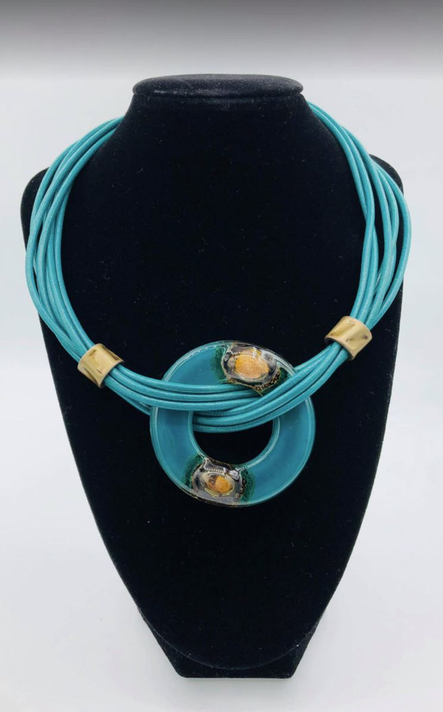 Cristalida Jewelry Set For Women / Short Necklace, Earrings / Dark Emerald / Gift Set