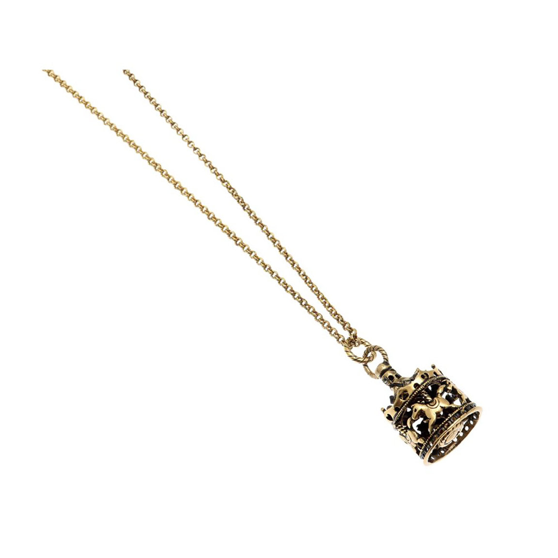 Alcozer Carousel Necklace: Garnets, Italian Design