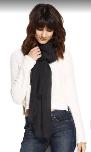 Long Summer Scarf / Modal / Dark Grey Color / Lightweight Scarf
