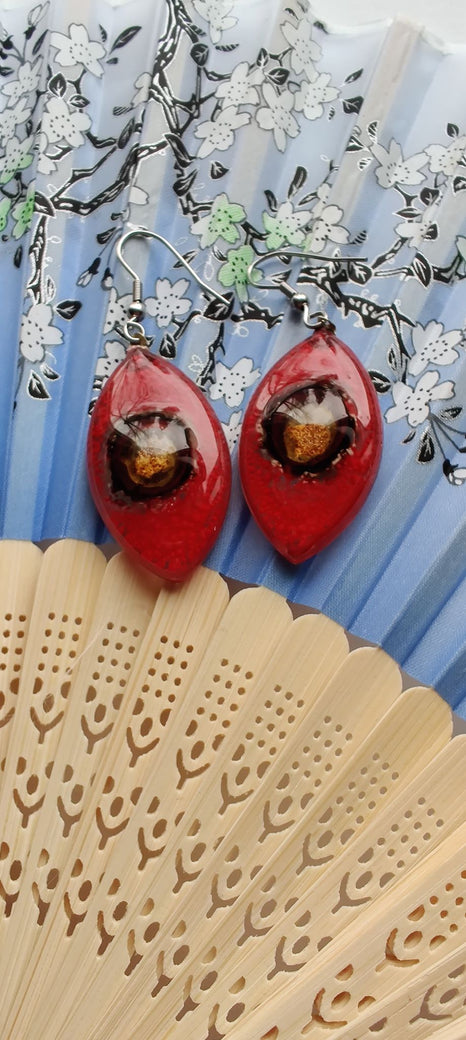 zulu red earrings